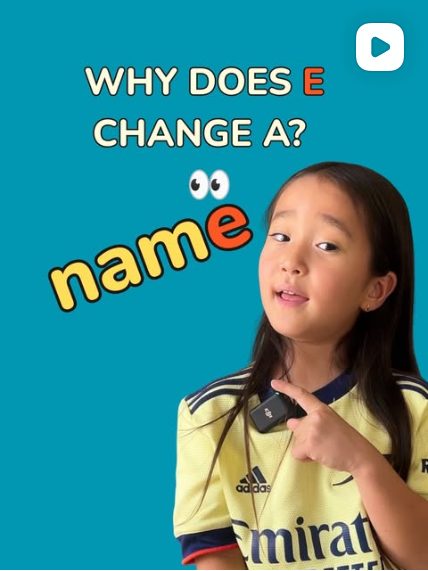 Instagram reel: why does e change a in name?