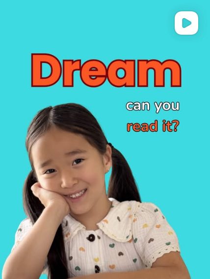 Instagram reel: can you read the word dream?